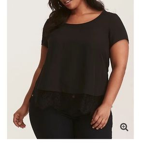 Torrid Georgette Lace Blouse Top - Size 2